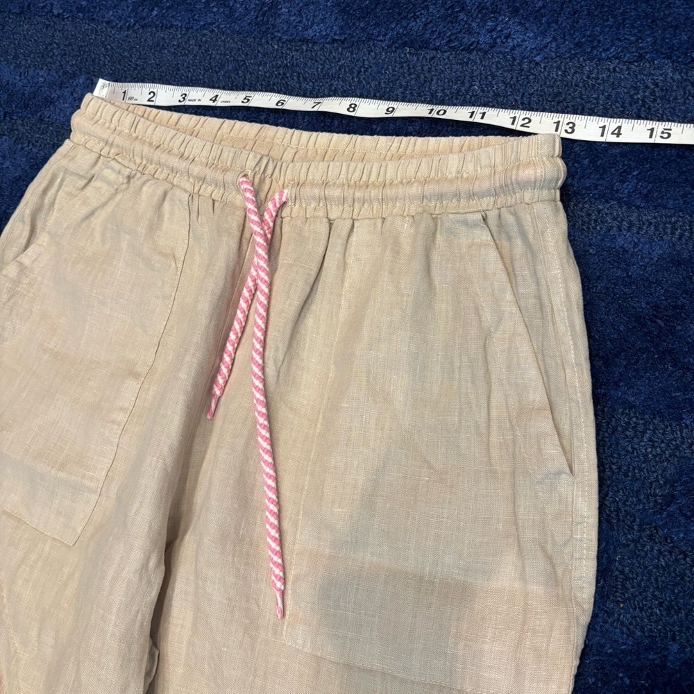 Sundry size 1 pull-on linen pants Biege small - Picture 6 of 9